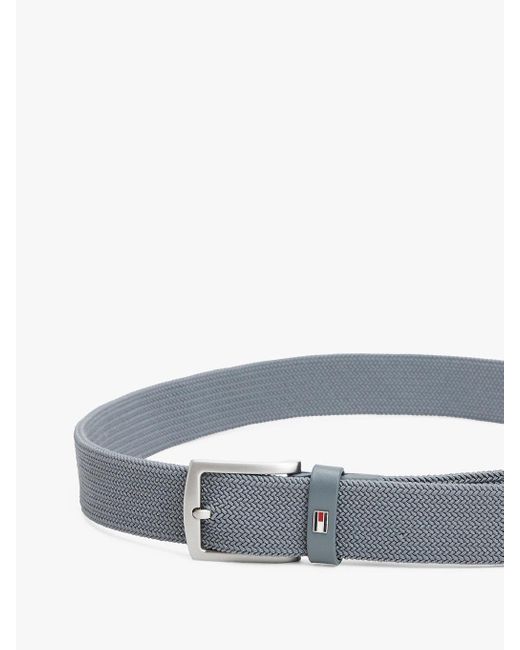 Cintura Con Fibbia Quadrata di Tommy Hilfiger in Gray da Uomo