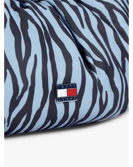 Tommy Hilfiger Blue Zebra Print Multi Charm Shoulder Bag
