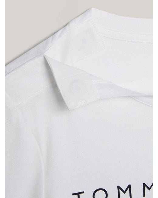 Tommy Hilfiger White Adaptive Signature Logo Crew Neck T-shirt
