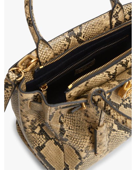 Tommy Hilfiger Metallic The American Icon Snake Print Leather Tote Bag