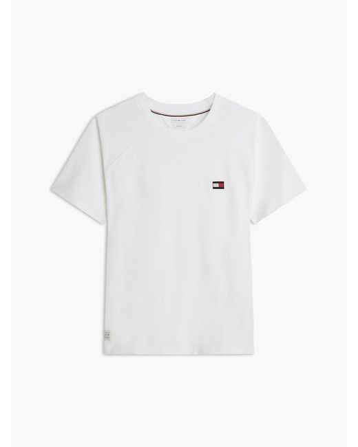 Tommy Hilfiger White Flag Raglan Sleeve Relaxed Jersey T-Shirt for men