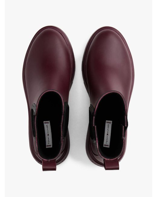 Bottines De Pluie Fourrées À Semelle Crantée Tommy Hilfiger en coloris Purple