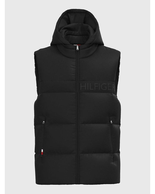 Tommy hilfiger black vest clearance