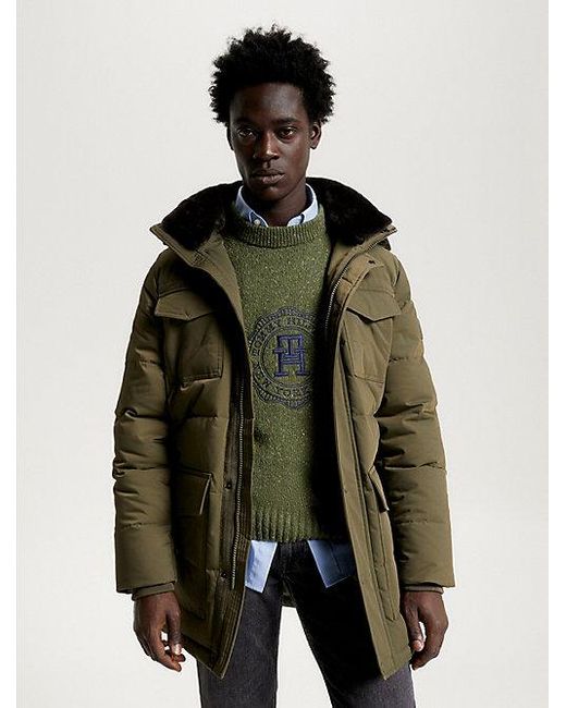 Tommy Hilfiger TH Warm wattierter Rockie-Parka mit Kapuze in Green für Herren