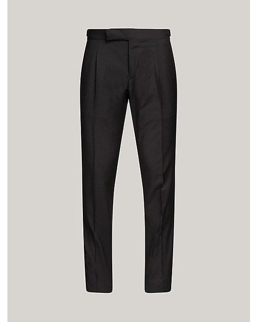 Pantalón formal de lana trenzada Tommy Hilfiger de hombre de color Black