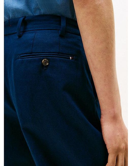 Tommy Hilfiger Smart-Casual Broek Met Wijde Pijpen in het Blue voor heren