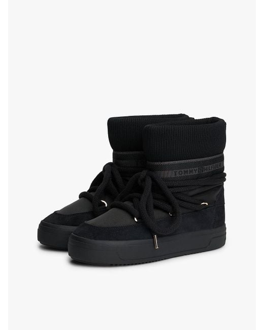 Bottes De Neige Déperlantes À Lacets Tommy Hilfiger en coloris Black