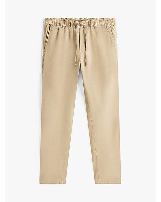 Pantalón Harlem En Mezcla De Lino Con Pernera Cónica Tommy Hilfiger de hombre de color Natural