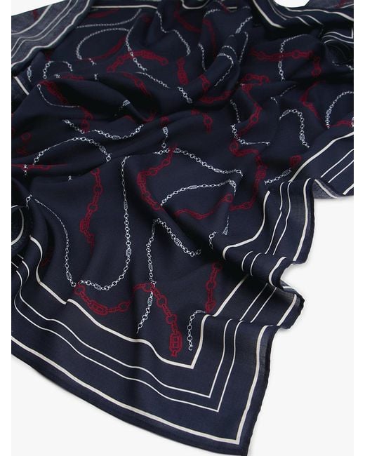 Tommy Hilfiger Blue Logo Global Stripe Pareo