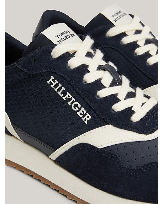 Zapatillas de running con mezcla de piel Tommy Hilfiger de hombre de color Blue