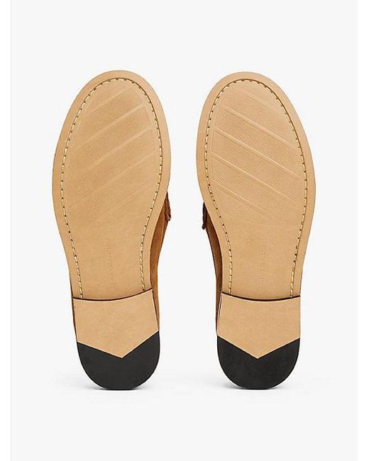 Tommy Hilfiger Suède Loafer Met Paardenbit-Detail in het White