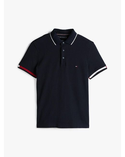Tommy Hilfiger Blue Slim Fit Polo T Shirt for men