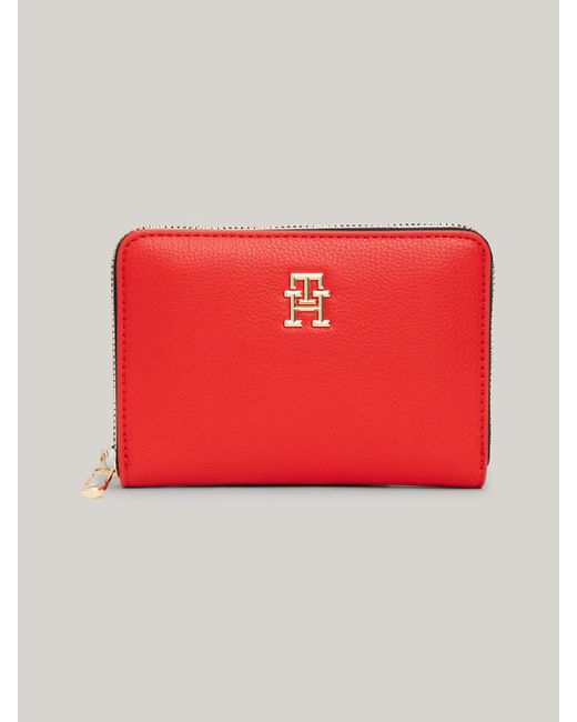 Tommy Hilfiger Red Essential Signature Small Wallet