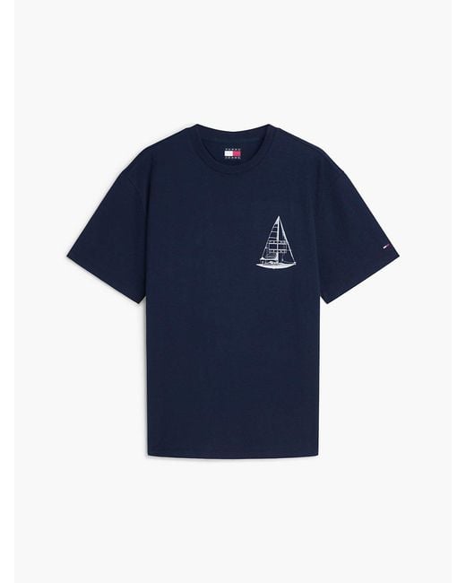 Tommy Hilfiger Blue Back Graphic Relaxed Jersey T-Shirt for men