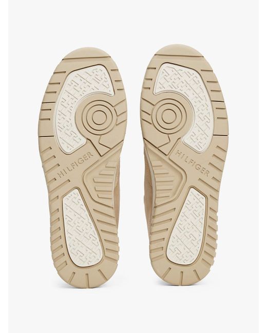 Chaussures De Baskel En Cuir Multitextures Tommy Hilfiger pour homme en coloris Natural