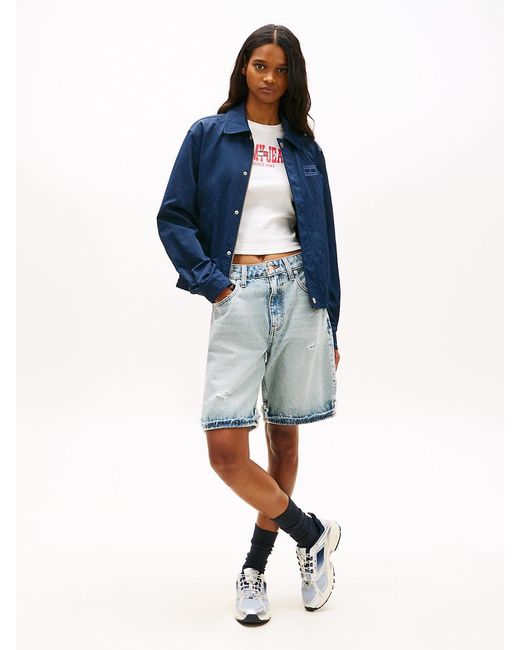 Tommy Hilfiger Blue Tommy Badge Water Repellent Coach Jacket