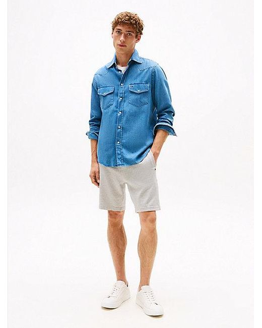Camisa Vaquera Western De Corte Regular Tommy Hilfiger de hombre de color Blue