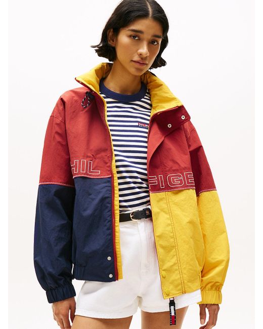 Tommy Hilfiger Orange Hilfiger Sailing Colour-blocked Regatta Jacket for men