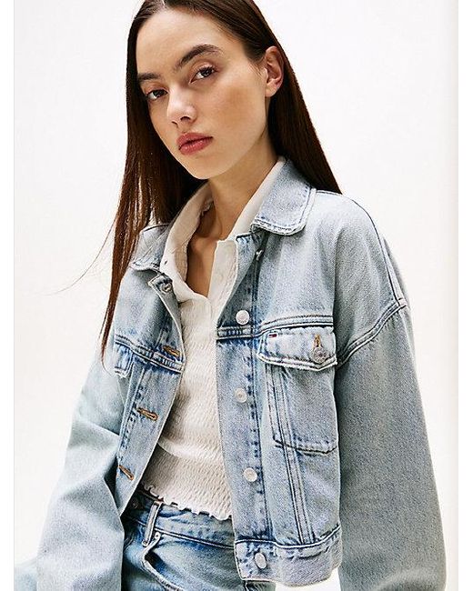 Chaqueta Trucker Vaquera Oversize Tommy Hilfiger de color Blue