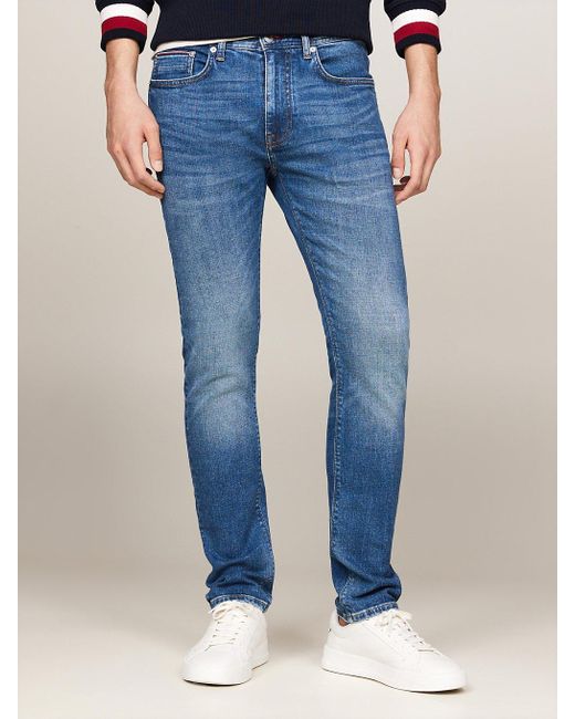 Tommy Hilfiger Blue Th Flex Bleecker Slim Faded Jeans for men