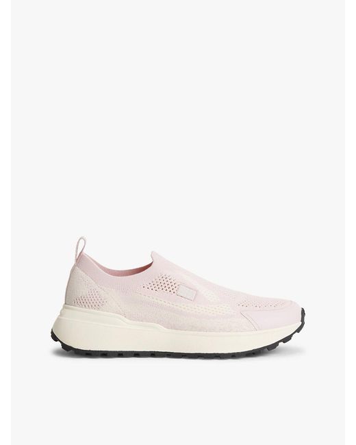 Tommy Hilfiger Natural Logo Knit Cleat Slip-On Trainers