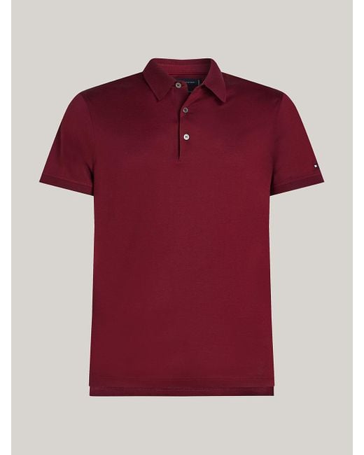 Tommy Hilfiger Red Smart Casual Slim Polo Shirt for men