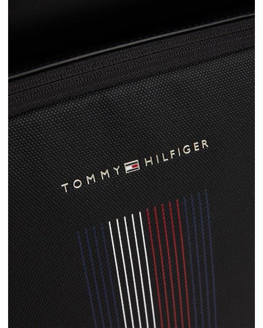 Tommy Hilfiger Black Metal Logo Dome Backpack for men