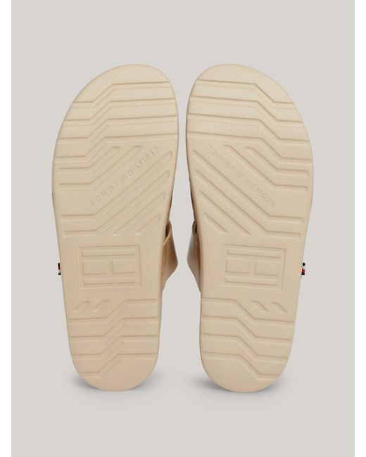 Tommy Hilfiger Natural Crossover Strap Leather Sandals for men