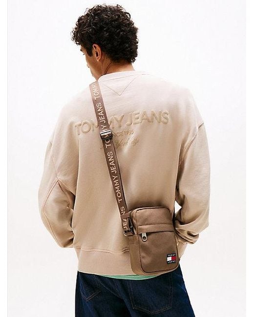 Bolso Reporter Essential Con Inscripción Tommy Hilfiger de hombre de color Brown