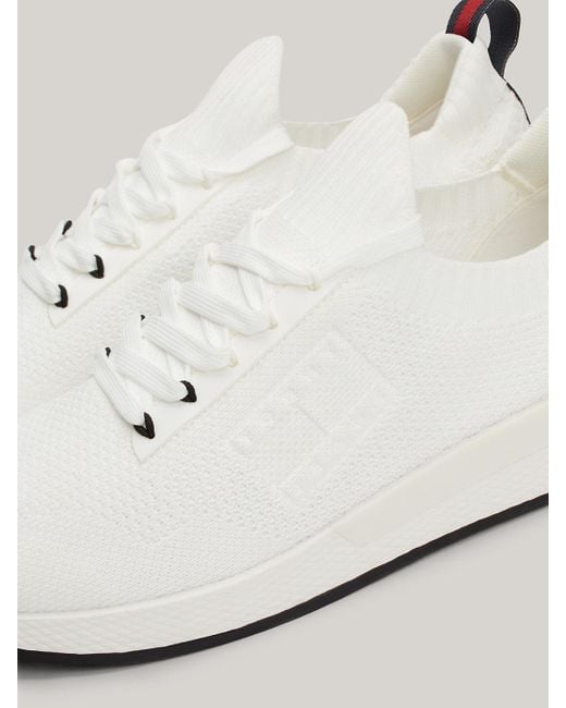 Tommy Hilfiger Natural Elevated Knit Runner Trainers for men