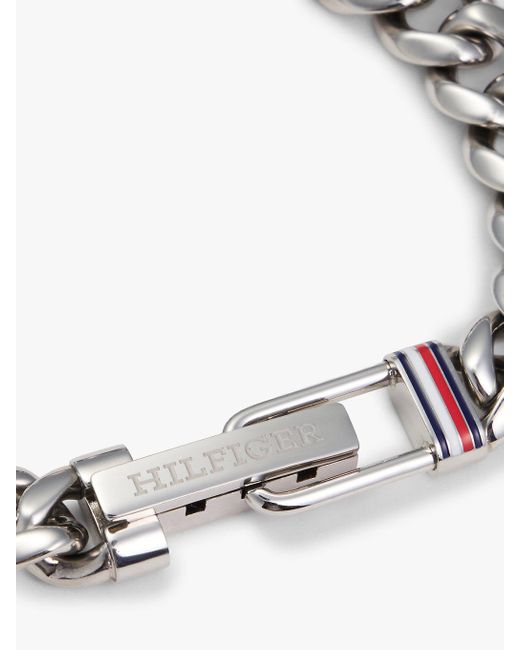 Bracciale A Maglie Regolabili di Tommy Hilfiger in Metallic da Uomo