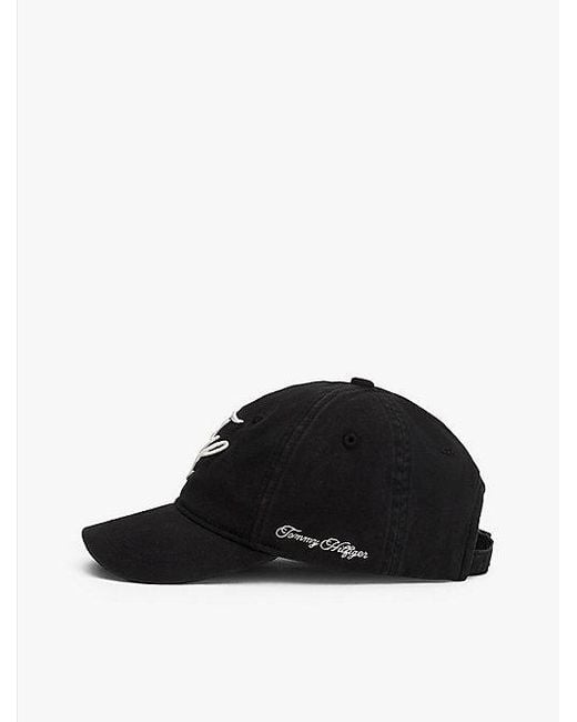 Gorra De Béisbol Con Logo Bordado Tommy Hilfiger de color Black