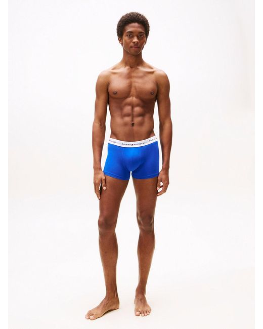 Tommy Hilfiger Black 3-Pack Microfibre Logo Waistband Trunks for men