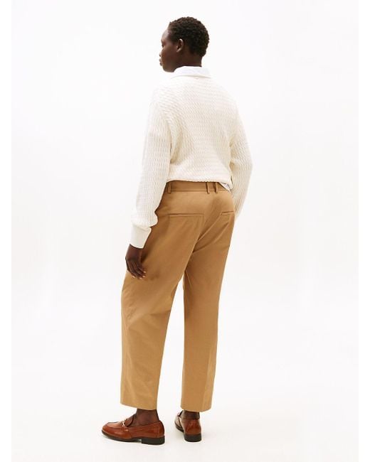 Tommy Hilfiger Natural Curve Slim Straight Leg Ankle Chinos