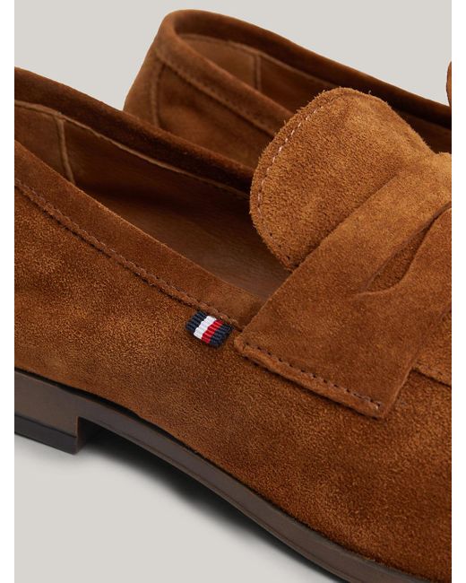 Tommy Hilfiger Brown Flexible Suede Lightweight Loafers for men