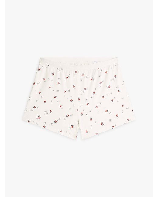 Tommy Hilfiger White Essential Print Pyjama Shorts