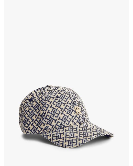 Tommy Hilfiger White Th Monogram Jacquard Baseball Cap
