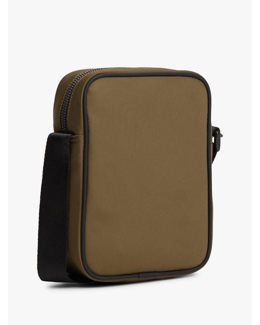 Tommy Hilfiger Green Metal Logo Crossbody Reporter Bag for men
