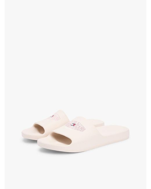 Tommy Hilfiger Natural Wavy Flag Logo Slides for men