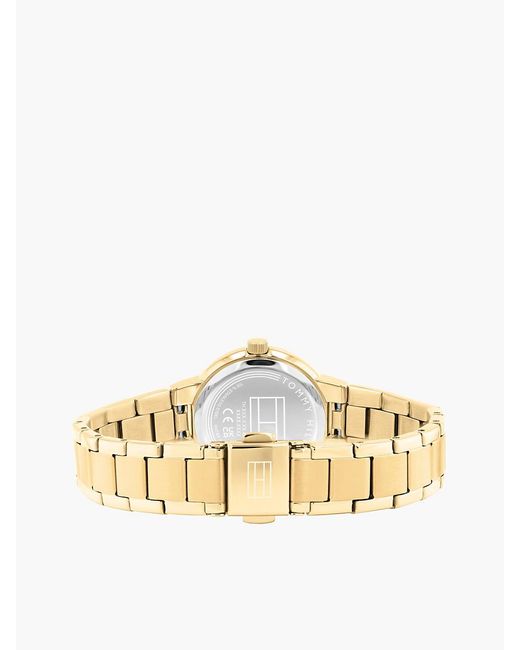 Tommy Hilfiger Metallic Plated Champagne Dial Chain-Link Watch