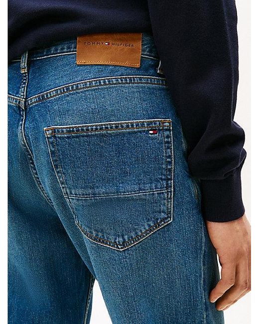 Tommy Hilfiger Denton Straight Leg Jeans Mit Fade-Effekt in Blue für Herren