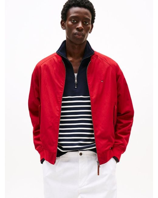 Tommy Hilfiger Red Relaxed Harrington Jacket for men