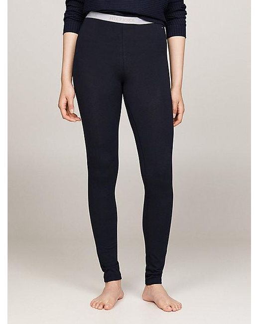 Tommy Hilfiger Hilfiger Monotype Legging Met Logotailleband in het Blue