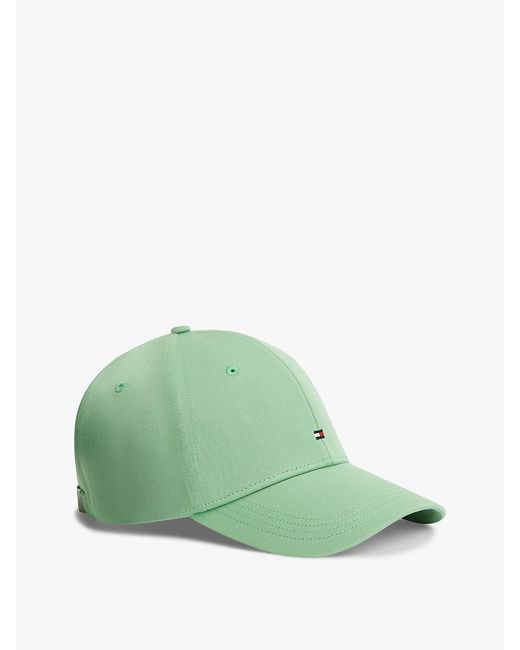 Tommy Hilfiger Green Hilfiger Flag Embroidery Baseball Cap for men