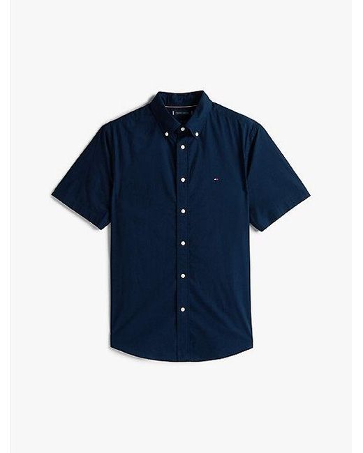 Tommy Hilfiger Th Flex Regular Fit Kurzarmhemd in Blue für Herren