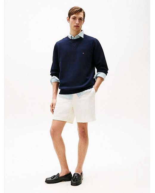 Tommy Hilfiger Rundhals-Sweatshirt Aus Fleece in Blue für Herren