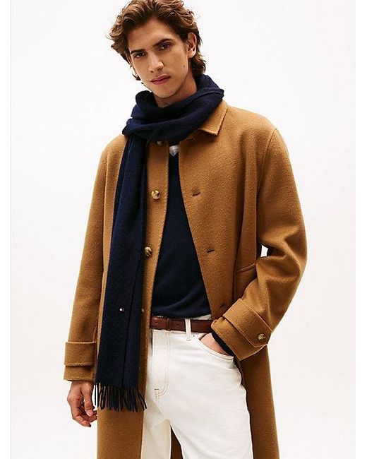 Tommy Hilfiger Hilfiger Flag Kasjmier Sjaal Met Franje in het Blue voor heren