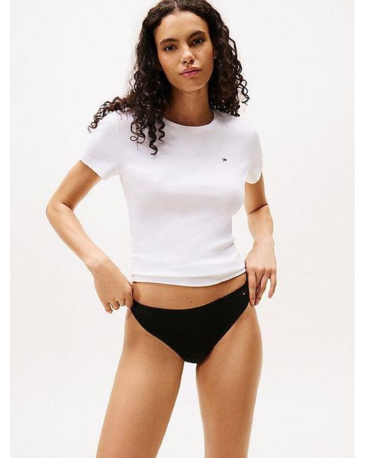 Tommy Hilfiger Set Van 3 Strings Met Metallic Garen in het Black