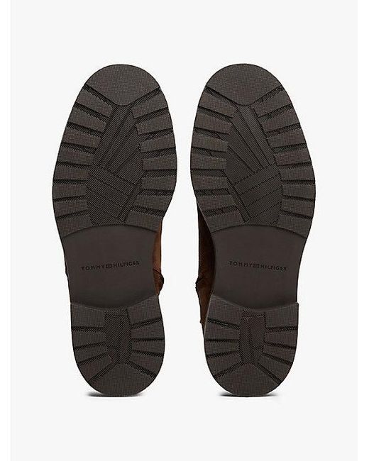 Tommy Hilfiger Suède Boots Met Profielzool En Moccasin-Neus in het Brown voor heren