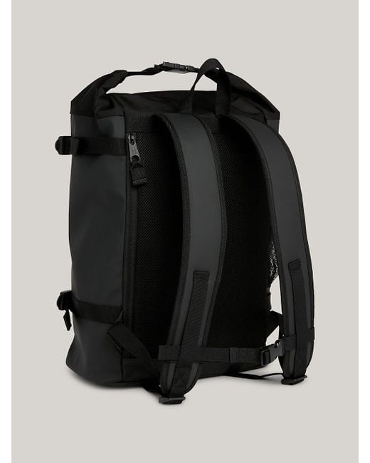 Tommy Hilfiger Blue Essential Tonal Logo Medium Roll-top Backpack for men